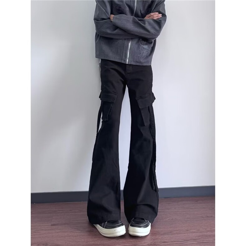 美式复古多口袋工装牛仔裤男女潮牌高街宽松微喇裤513ACK2648P42,男装牛仔裤,星座513A