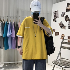 XZ115A-T06200克纯棉男女字母印花大码S-5XL10色T恤衫圆领半袖，男装T恤，星座115A-3