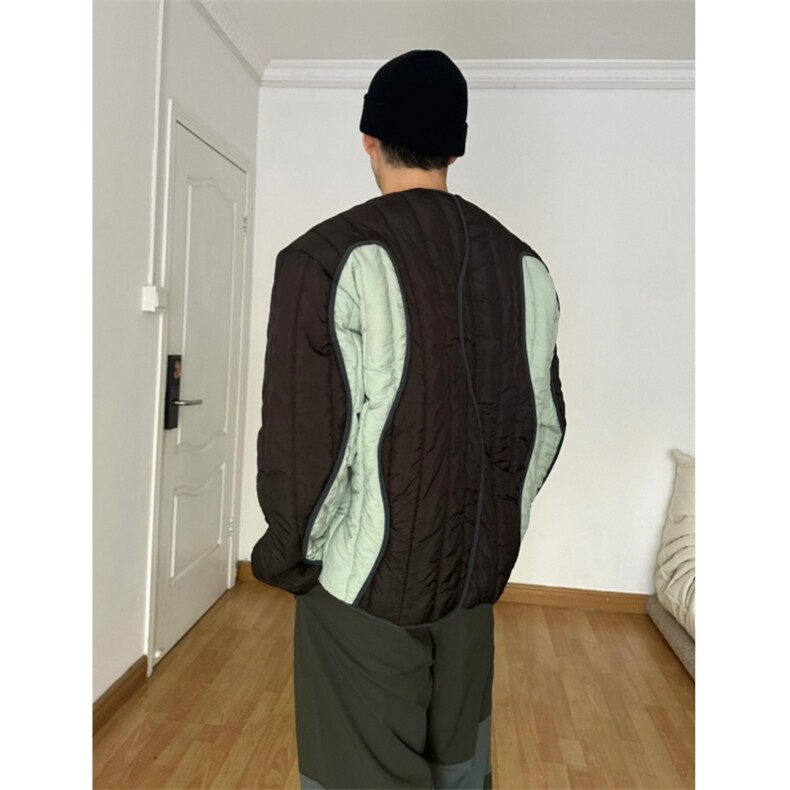 【现货】日系复古拼接棉服升级版棉衣自制,男装棉衣,星座910A