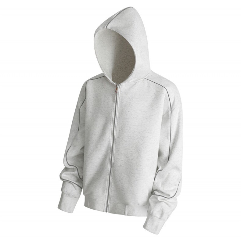 秋季重磅380克全棉直播拉链开衫卫衣连帽撞色外套AH917-P50，女装短外套，星座610B-1