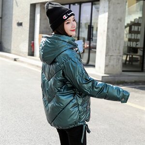 2020冬装新款棉服女短款韩版亮皮棉衣女外套加厚棉服亮色图片