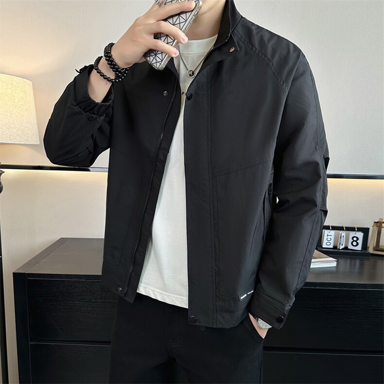 2026店主风春季立领简约休闲棒球服夹克外套男7719-P55,男装夹克,电商A413