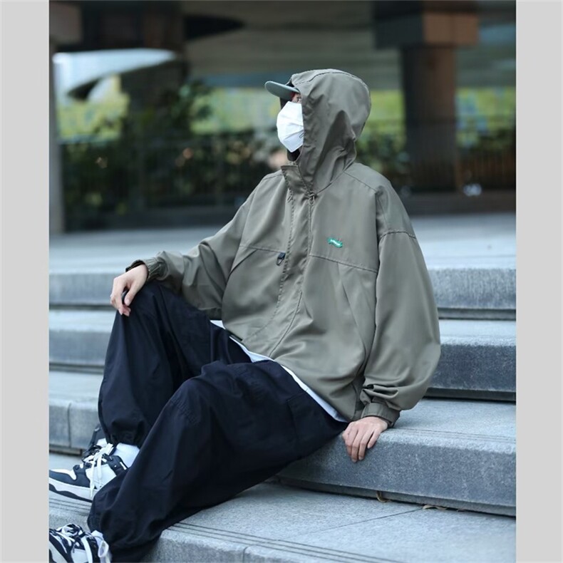A726-P56日系休闲冲锋衣外套男款春秋季潮牌户外机能工装夹克,男装夹克,星座512-6