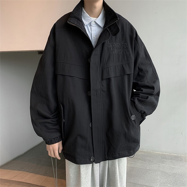 春季潮牌ins复古休闲工装外套男宽松情侣夹克衫上衣JK09206-P58,男装夹克,星座308B-1