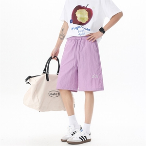 8XL-M 夏季凉感冰丝速干短裤男透气五分休闲裤宽松刺绣DK1537P35图片