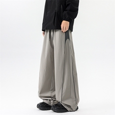 8XL-M秋季美式潮牌裤子男士宽松撞色冲锋裤速干休闲长裤K9156P68，男装休闲裤，电商D206-1