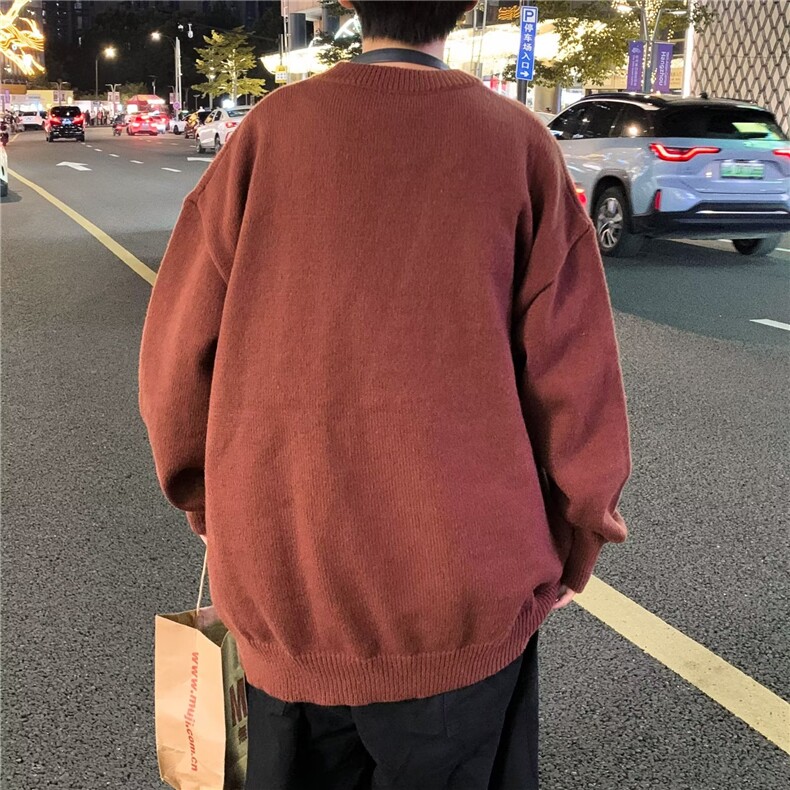 美式圆领毛衣男慵懒风休闲针织衫R3131P48,男装针织衫/毛衣,星座1116-2