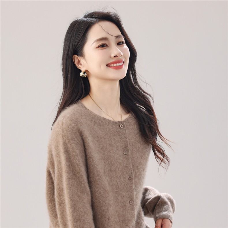 2025新款开衫时尚女士百搭，女装羊毛衫，万禾羊绒