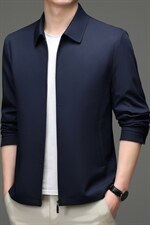 2023春秋季新款男士翻领夹克中年休闲外套商务爸爸装上衣服，男装夹克，电商B212（原钱塘6029）