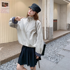 韩系学院风立领短外套女2025秋季新款洋气减龄巨好看休闲工装上衣，女装短外套，2C090