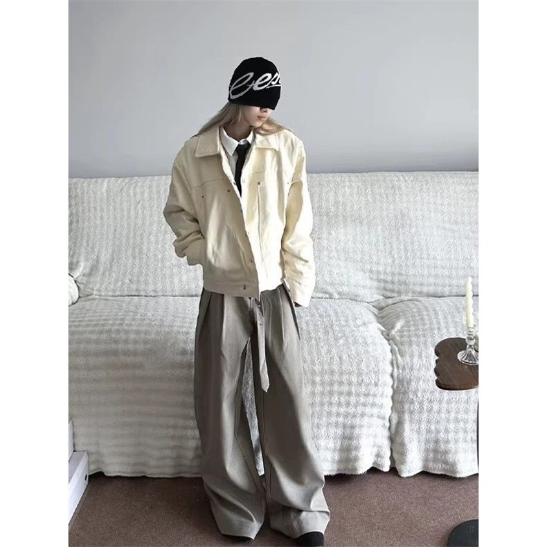 F825-P73座山雕工装外套男秋冬美式柳钉拼接设计感,男装工装外套,电商B323A