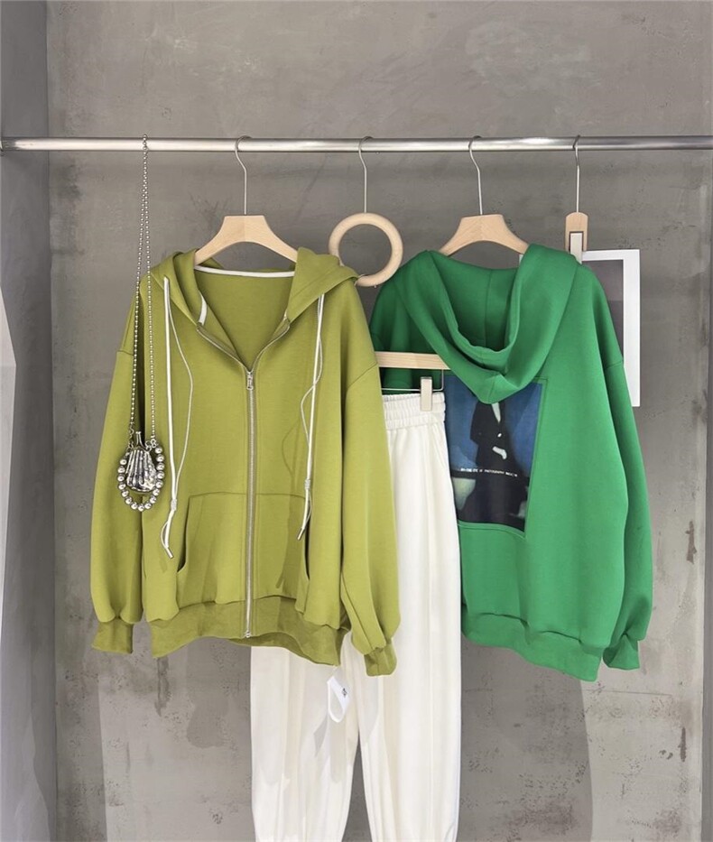 现货春款连帽卫衣，女装卫衣/绒衫，FU