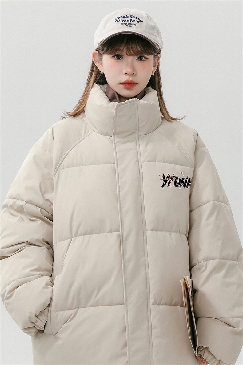 中性风23冬季百搭宽松字母印花棉服外套TPMY63703特批P75控128,男装棉衣,电商A268