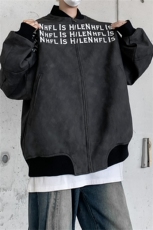 美式高街立领夹克外套男女秋冬季节hiphop潮牌字母印花棉服棒球服，男装夹克，星座505-2（原电商A260-1)