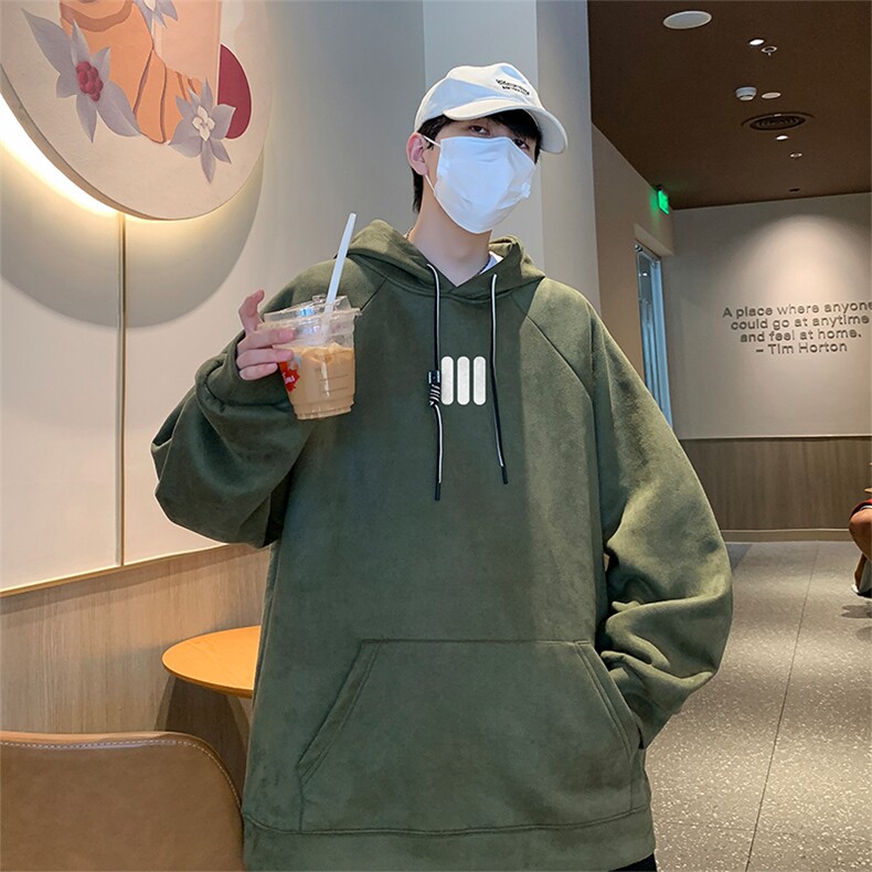 港风抖音直播得物高品质宽松麂皮绒连帽卫衣W6207P48，男装卫衣，电商C408(原B339-1)