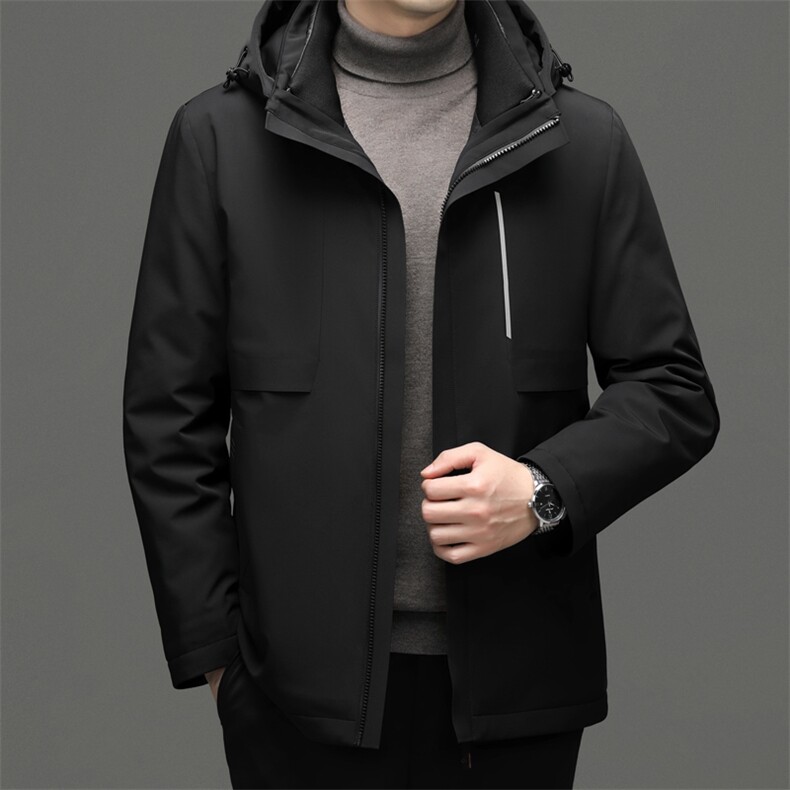 DF6872钱塘2020-2冬季厚款商务休闲连帽中年男士羽绒服P310图片