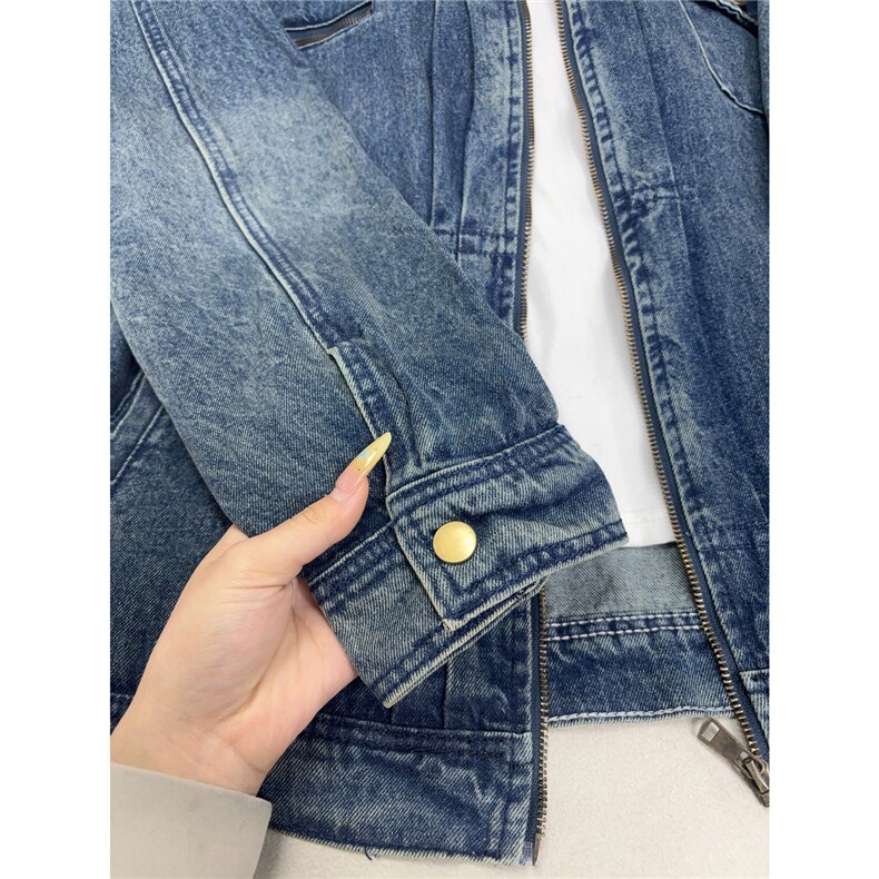 B221美式高街暗黑小众重工艺加厚牛仔外套SY2433-P95控129,男装工装外套,电商B221