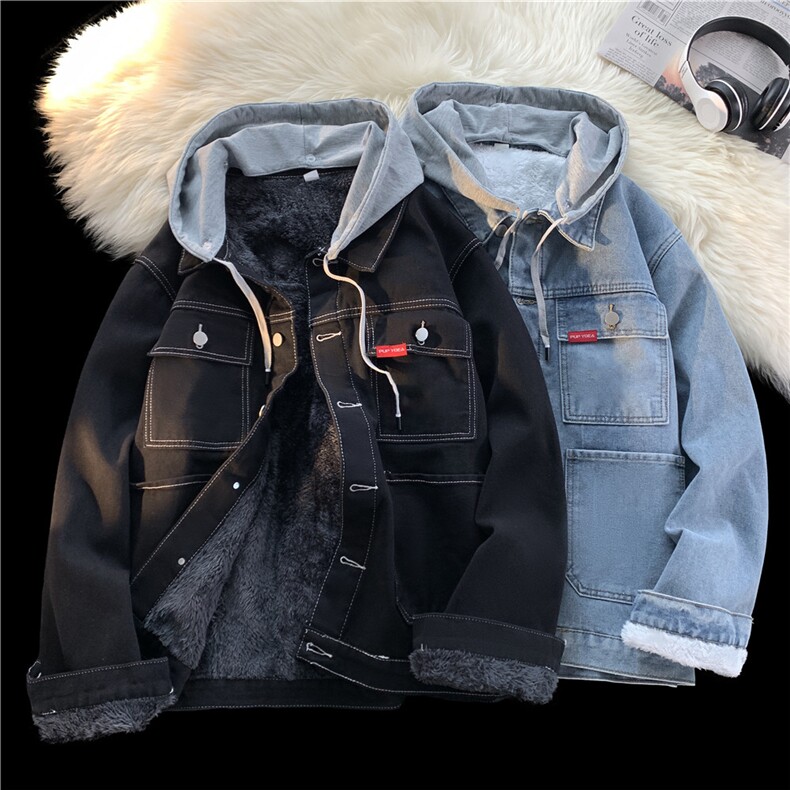 JK3029J加绒-P95-限价138M-5XL羊羔连帽毛外套牛仔棉服冬装大码,男装棉衣,星座116