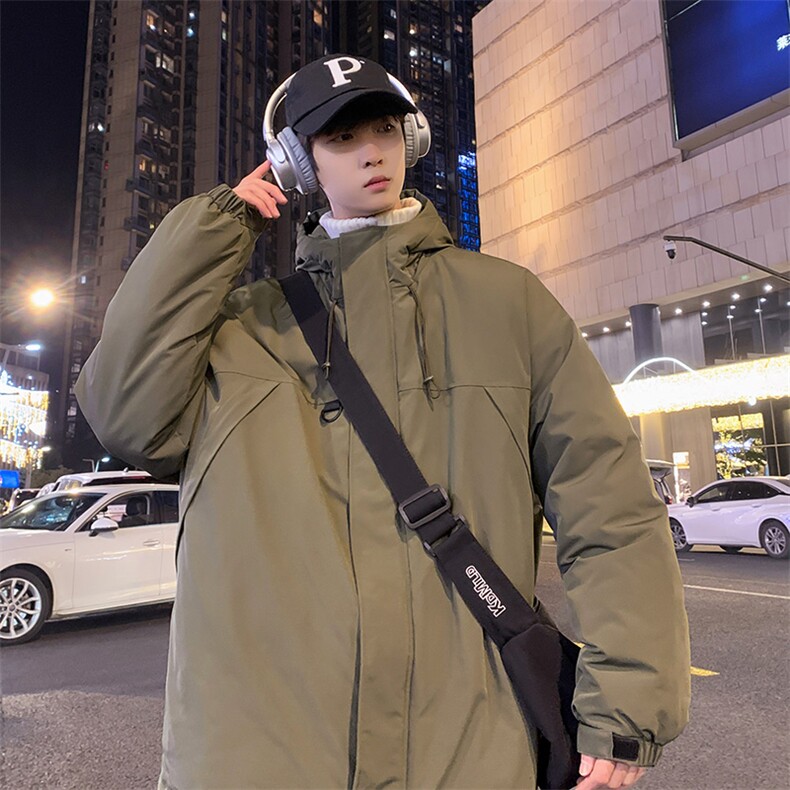 冬季新品保暖连帽棉衣休闲潮流青少年百搭棉服外套MY9083-P100,男装棉衣,电商A128