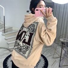 秋季新款连帽拼接卫衣外套，女装卫衣/绒衫，9·9九尚逸品