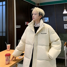 港风羽绒棉服男生冬季加厚保暖面包服青少年宽松大码立领棉衣外套，男装棉衣，星座1904A