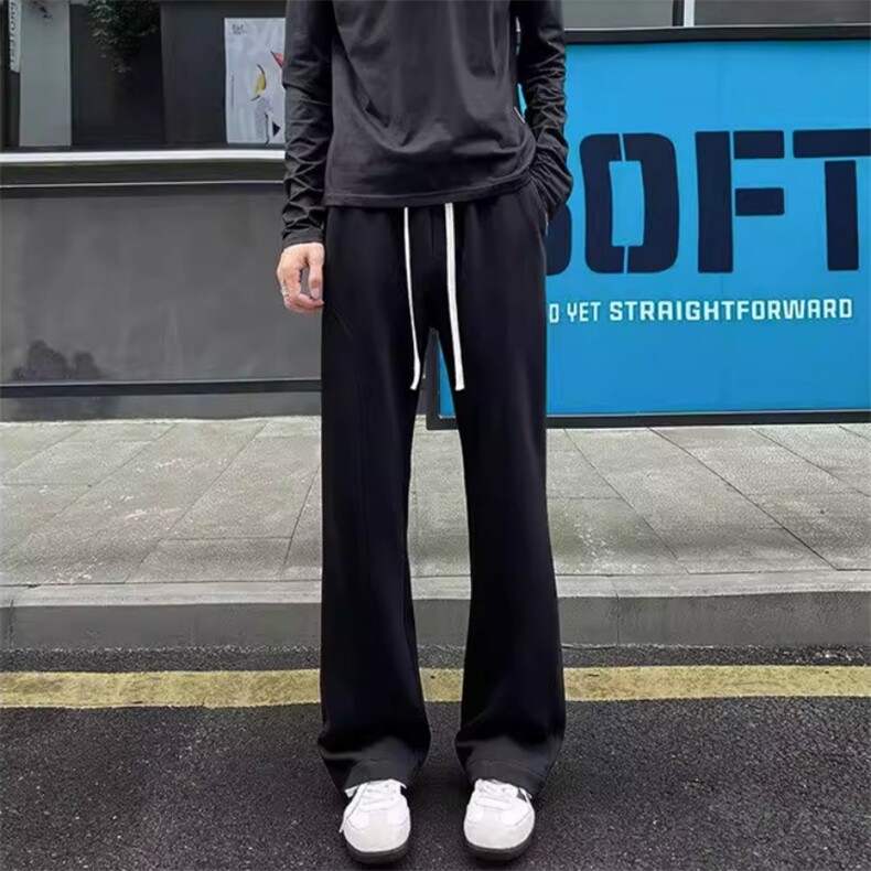 美式斜切直筒卫裤男秋冬重磅垂感休闲裤显腿长p25s817,男装休闲裤,星座1112-1