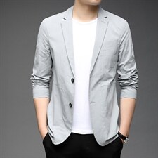 2023春季新款男士薄款西服中年男士商务休闲小西装百搭便西男装,男装西服,电商B212（原钱塘6029）