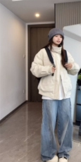 25抖音秋冬情侣新款加厚棉服防风保暖休闲上衣ZX26批85控148，男装棉衣，星座307A