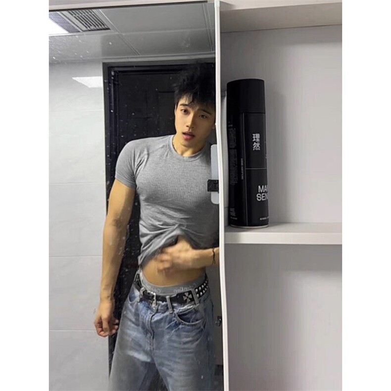 现货醋哥同款无缝提花健身短袖JS13-特批33,男装T恤,星座313A(原308A-2)