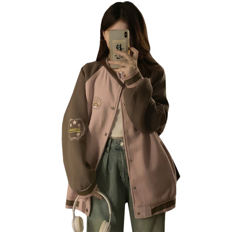 棒球服外套春秋款2025新款秋装初中高中学生炸街潮C842-P100,女装短外套,星座911-2(原星座613-2）