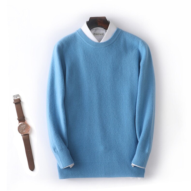 2024年秋季男士圆领长袖羊毛羊毛针织衫秋季新款宽松休闲男装，男装羊毛衫，枫宸羊绒