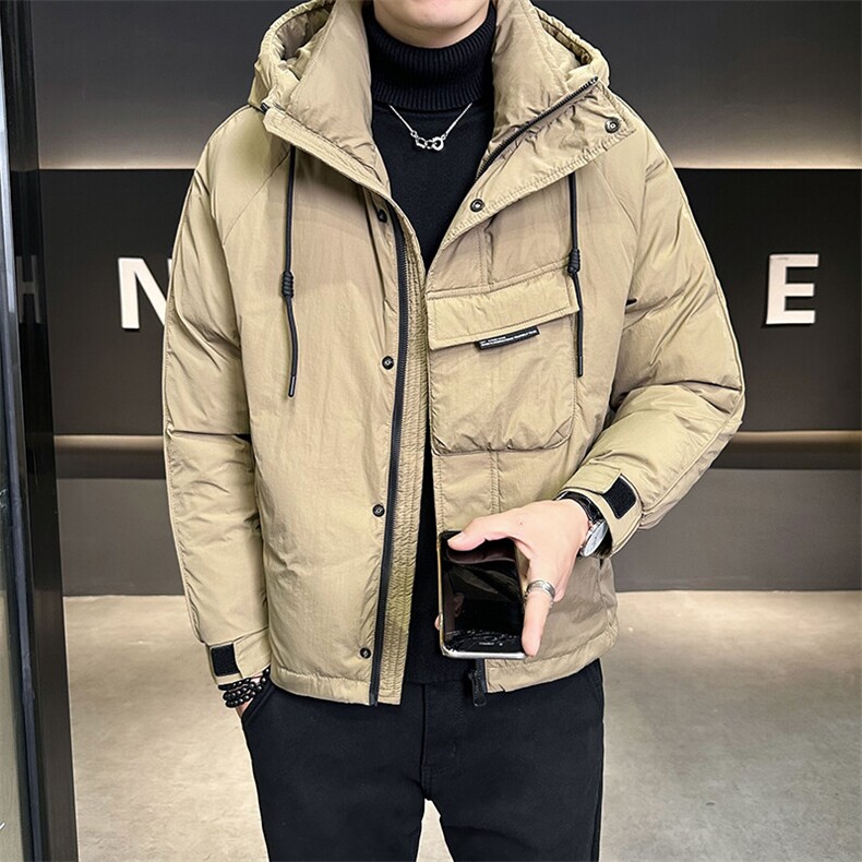 2024新款男士羽绒服冬季连帽简约鸭绒外套B240-YR9817图片