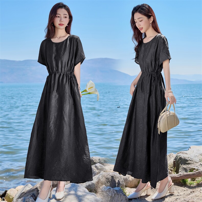 【夏季女装新款】大量现货时尚一起文艺风长款连衣裙，女装连衣裙，魅衣本色