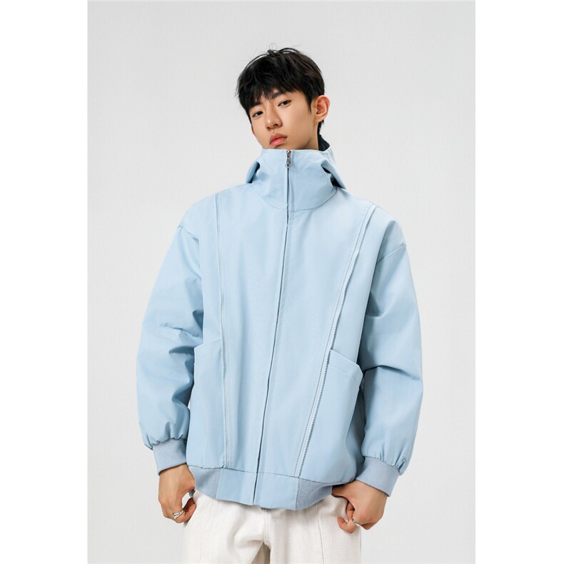 可二开拉链装饰解构大码M-5XL夹克男聚酯纤维JK78092P69控108,男装夹克,星座227-7