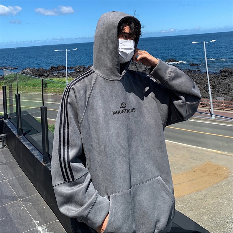 2024美式复古宽松连帽织带麂皮绒卫衣XZ301B-JB3002-p65，男装卫衣，星座301B