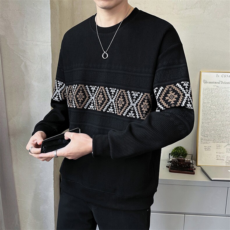现货圆领卫衣男青年春秋简约潮流百搭卫衣TW5641-P63,男装卫衣,星座1105-3