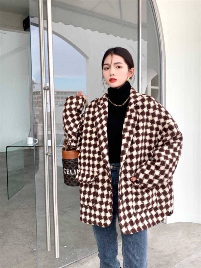 R9953款羊毛大衣日韩版宽松百搭款，其它，衣宫主