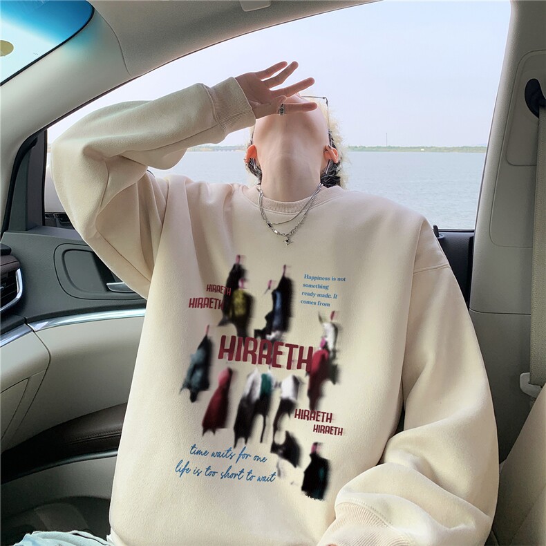 360克秋冬季新款圆领长袖麂皮绒加绒加厚卫衣LP2413-P45控68,男装卫衣,电商B219A