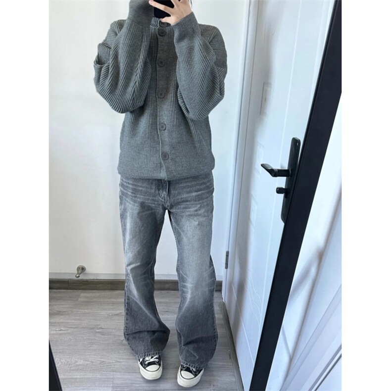 【有货】Z43CC-特P50高领开衫毛衣男慵懒风单排纽扣针织衫外套,男装针织衫/毛衣,星座1007（原301D）