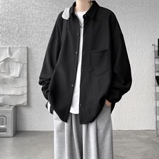 衬衫男春季新款港风宽松大码提花长袖衬衣CS026-P42，男装衬衫，星座214-3