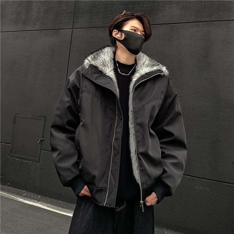 大毛领棉服男冬季短款宽松工装外套棉衣加厚飞行服棉服p115,男装棉衣,电商C307