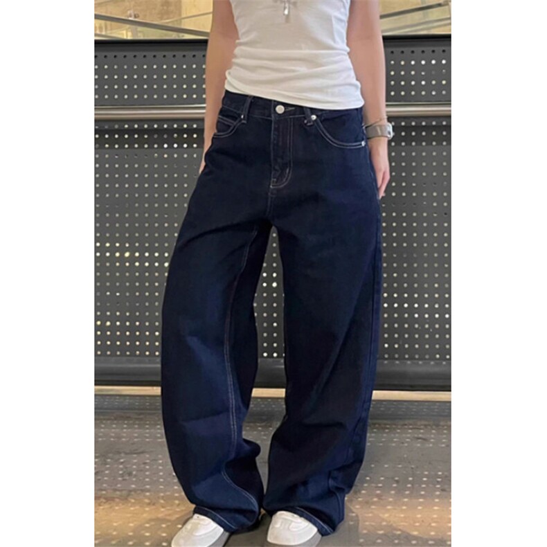 覆古字母刺绣牛仔裤男女宽松休闲百搭显瘦直筒长裤N56,男装牛仔裤,星座1116A（原606A-3）