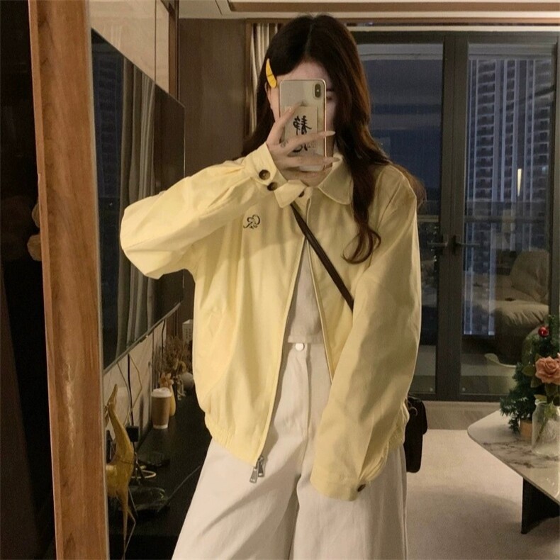 设计感立领短款风衣女春秋款宽松百搭英伦风外套，男装风衣，星座506A