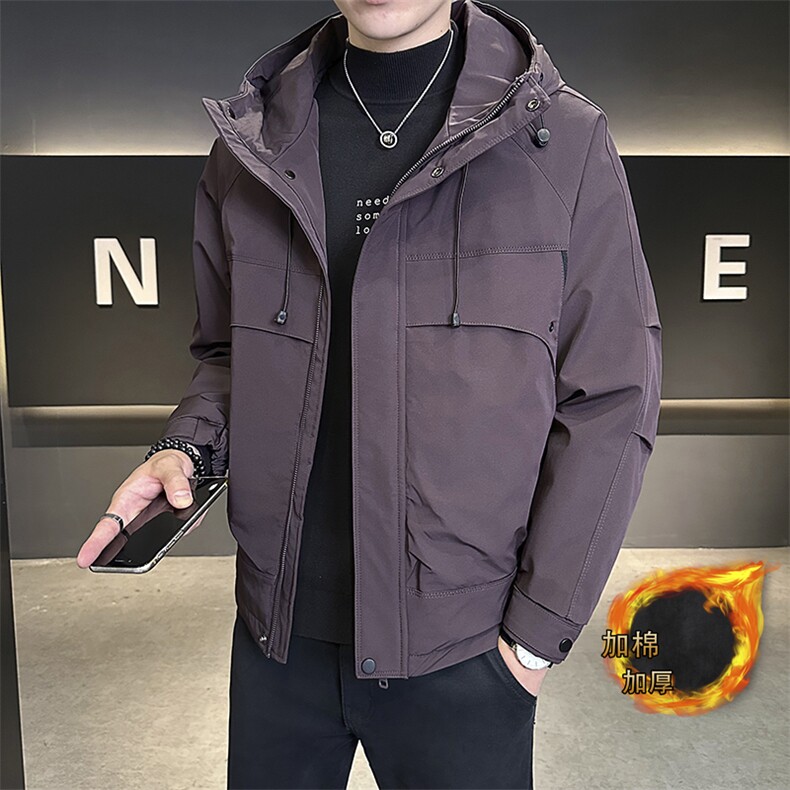 703-C12-P105秋冬男士连帽防水大口袋休闲棉衣夹克外套，男装夹克，星座703-1