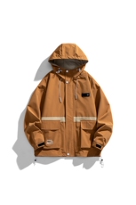 白底平铺小牛津工装冲锋衣夹克男宽松落肩宽松上衣外套JK735-P78，男装夹克，星座1204-3