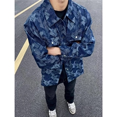 ins水洗牛仔外套男女秋季2025年新款美式潮牌痞帅宽松工装夹克，男装工装外套，星座506A