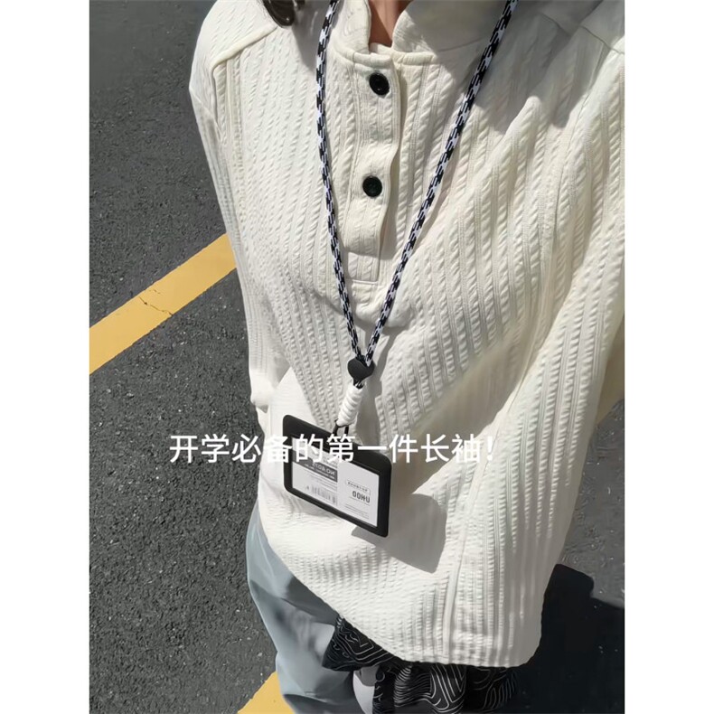 XZ809A/SYR24/特P24/控48肌理感设计感亨利领polo衫长T卫衣,男装Polo衫,星座809A(原222-1)