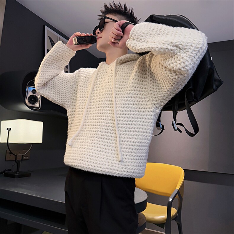 AM316/P98控138冬季社会小伙休闲百搭连帽打底外套毛衣男灰首,男装T恤,星座305B-1
