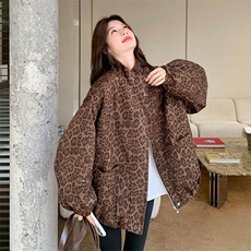 现货数据好麂皮豹纹加棉外套2C277-5839-P165-K268，女装棉衣/棉服，2C277