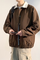 男士外套春秋季休闲潮牌翻领男2026新款撞色夹克上衣薄HS8522-P70，男装夹克，星座1206（原A206）